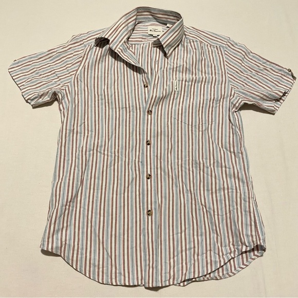 Ben Sherman Men's Striped Short Sleeve Shirt Size Small - Picture 16 of 16